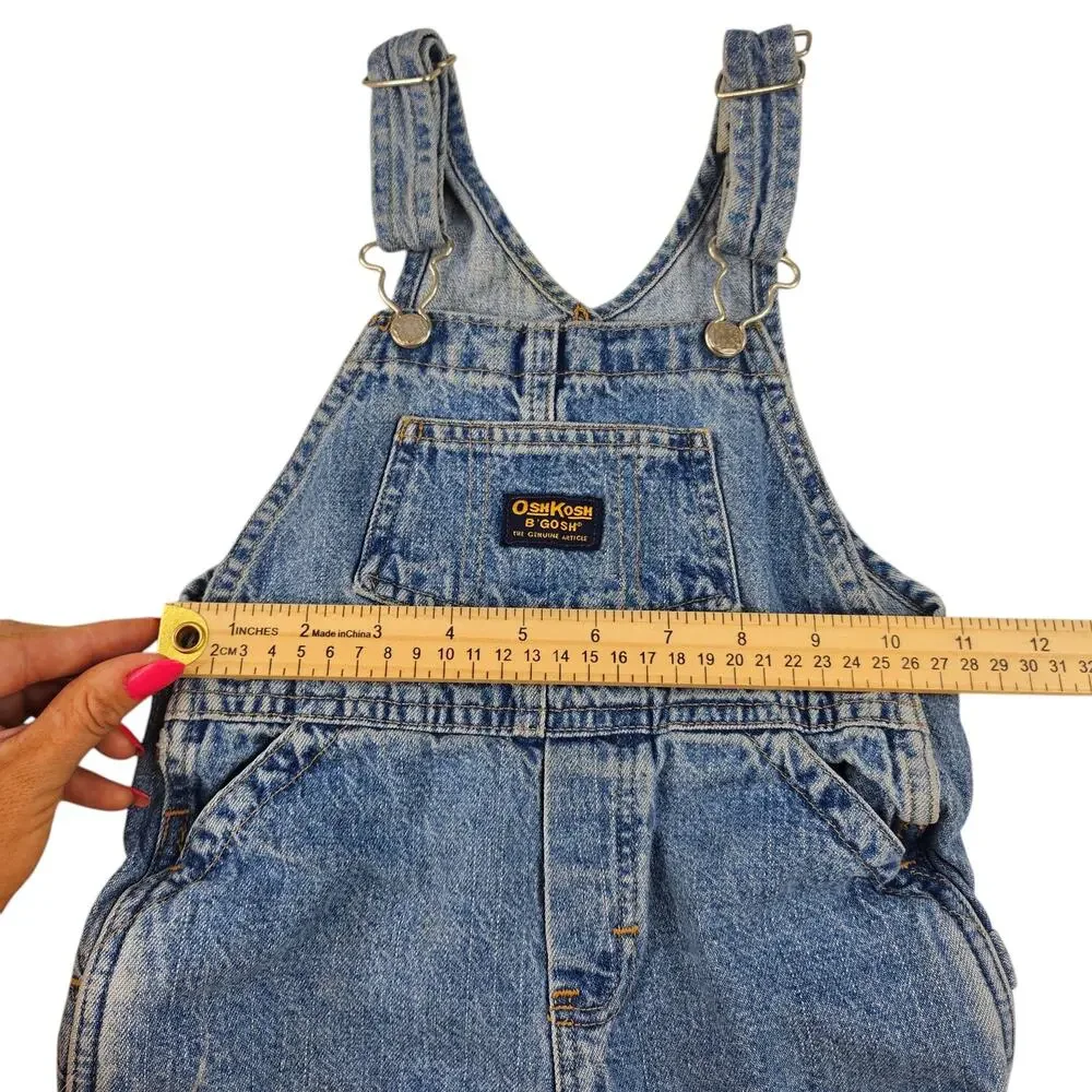 Oshkosh B'Gosh Baby Overalls 24 Months Denim Jeans Hammer Loop Infant Vestbak